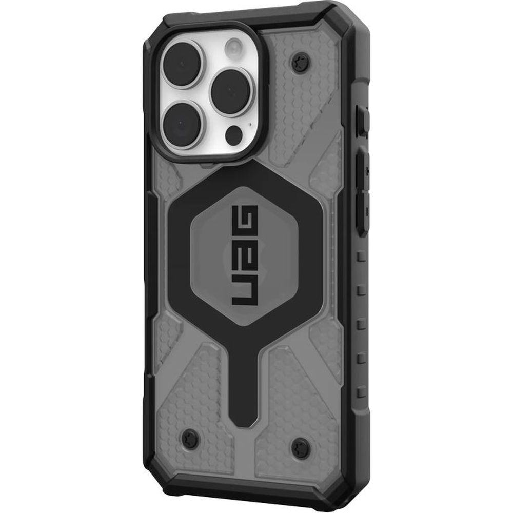 Etui pancerne Urban Armor Gear Pathfinder Clear MagSafe do Apple iPhone 16 Pro, przydymione z czarną ramką